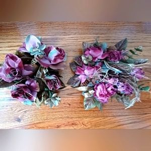 Set of 2 NWT PartLite Vintage 3 Inch Floral Candle Rings